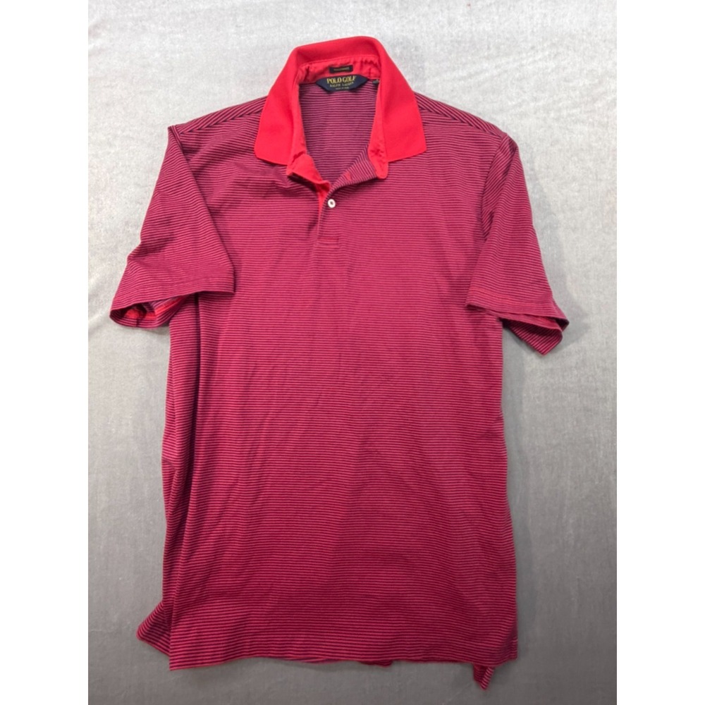 Polo Golf Ralph Lauren Performance Golf Polo Shirt Striped Red Size Large